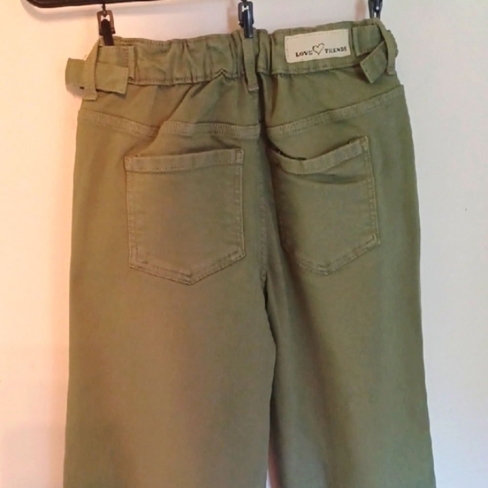 love trends Olive Green Wide-Leg Jeans, 3 - Picture 7 of 9